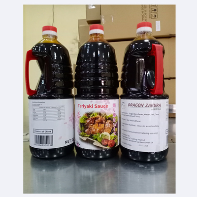 Niet-additieve Teriyaki saus 1.8L Chinese bruine kruiden voor BBQ en sushi kruiden