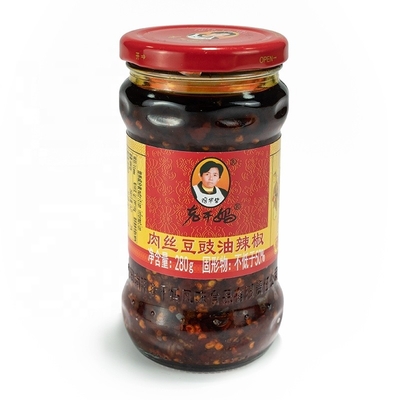 Kruidige smaak Laoganma Chili Sauce in 210G/280G glazen fles voor het dompelen