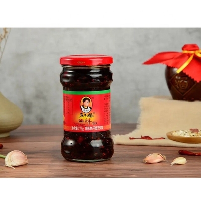 Kruidige smaak Laoganma Chili Sauce in 210G/280G glazen fles voor het dompelen