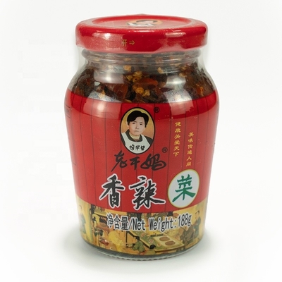 Kruidige smaak Laoganma Chili Sauce in 210G/280G glazen fles voor het dompelen