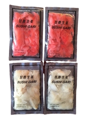 Proces van waterbehoud Zoete gekookte sushi Gember in bulk voor Japanse delicatessen