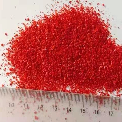 AD gedroogde gesneden India peper zonder zaden rode chili verpletterd voor kookbehoeften in de keuken
