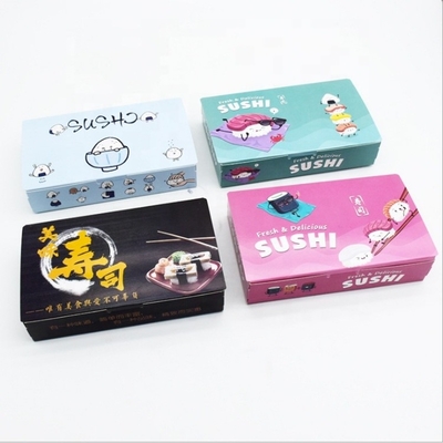 Waterdichte Hamburg Sushi Bento Paper Box 17*10.3*3.6cm met Sushi Trays Type