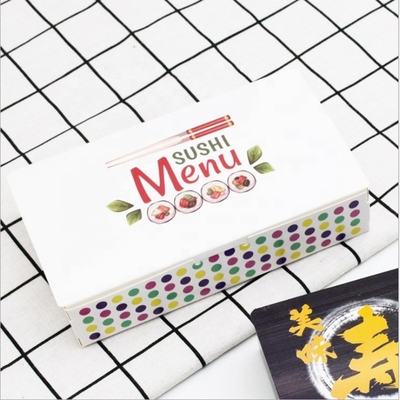 Waterdichte Hamburg Sushi Bento Paper Box 17*10.3*3.6cm met Sushi Trays Type